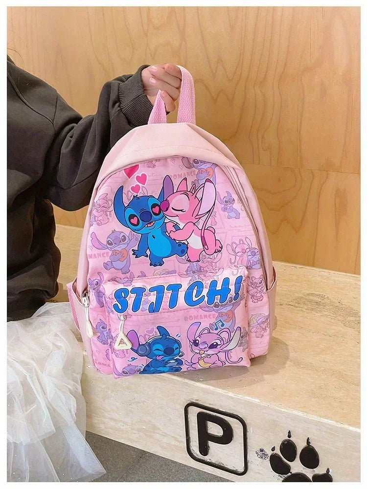 Stitch Print Nylon Daypack Ideal For Kids Travel And School - Smarsty