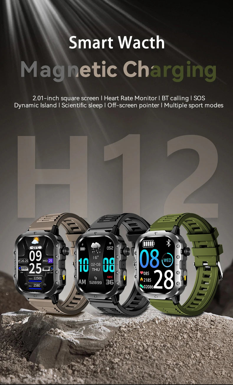 Outdoor Sports Smart Watch with HD Screen and Bluetooth - Smarsty