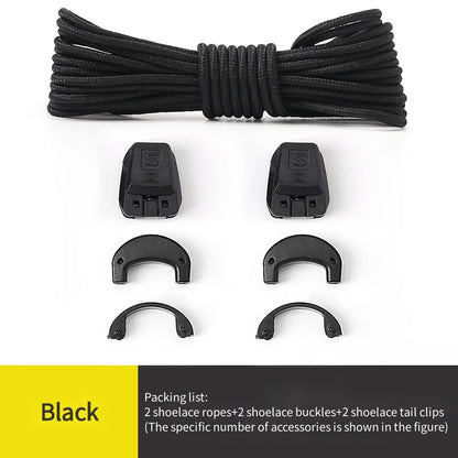 No tie Shoelaces Round Tennis Shoe laces Without ties Adult Kids Fashion Outdoor Running Sneakers Laces Shoes Accesories - Smarsty