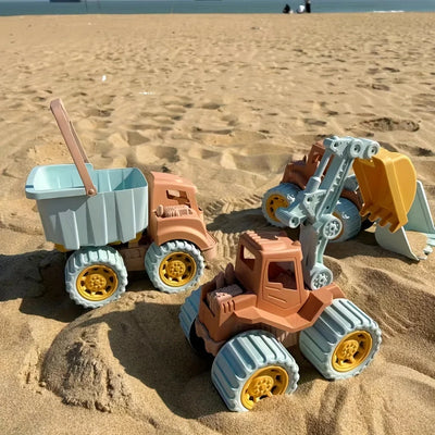 Beach Toys Construction Trucks for Toddler Toys Play Sand Toys Construction Cars for Boys Girls Dump Tractor Toy with Loader by Smarsty