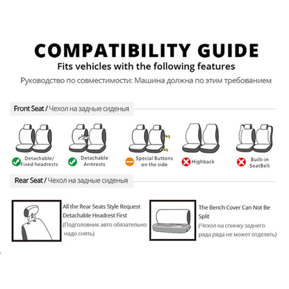 Universal Breathable Car Seat Covers Full Set For SUVs - Smarsty
