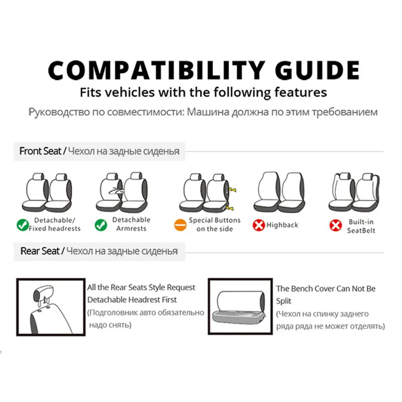 Universal Breathable Car Seat Covers Full Set For SUVs - Smarsty