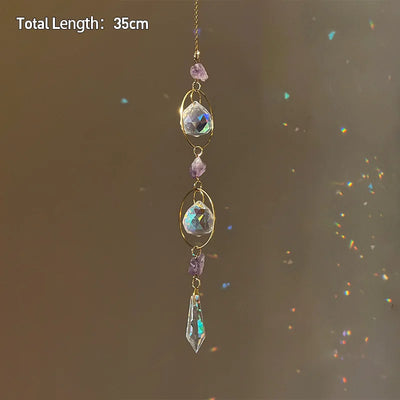 Hanging Crystal Pendant Suncatcher Wind Chimes for Home Decor - Smarsty