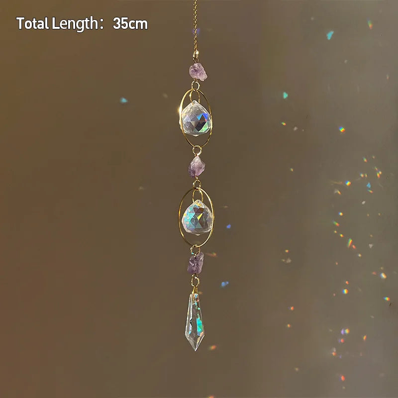 Hanging Crystal Pendant Suncatcher Wind Chimes for Home Decor - Smarsty