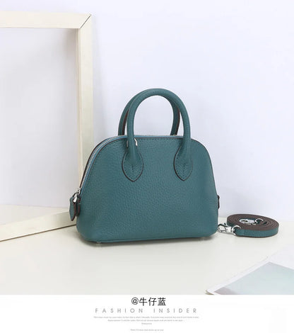 Cow Leather Shell Bag Crossbody Women Messenger Style - Smarsty