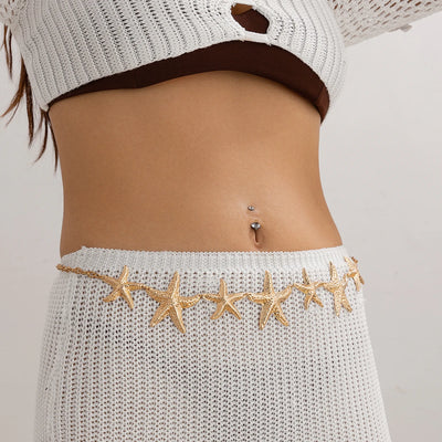 Gold Color Starfish Belly Chain for Women - Smarsty