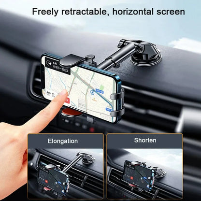 Car Phone Holder Gravity Clamp With Dashboard Sucker Mount - Smarsty