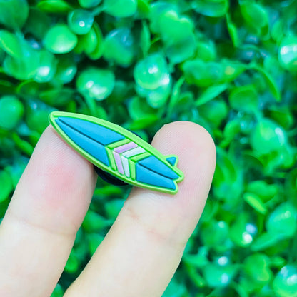1pcs PVC Hawaii Summer Vibes Surf Sun Sand Aloha Coconut Turtle Shoe Charms Slippers Shoe Decoration Buckle Clog DIY Wristbands