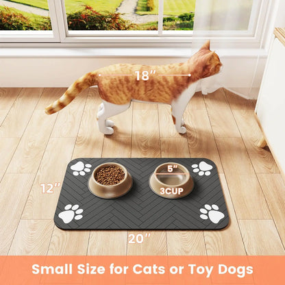 Absorbent Pet Feeding Mat with Waterproof Backing - Smarsty