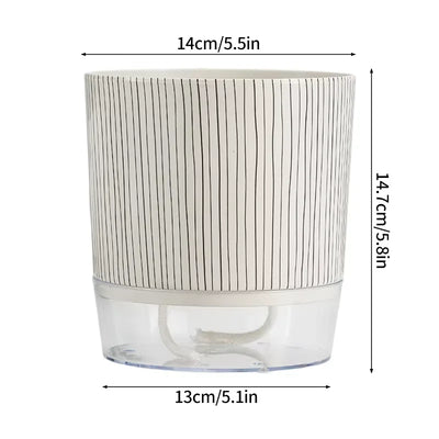Self-watering Flower Pot Lazy Automatic Hydroponics Plants Pot Cotton Rope Watering Succulent Potted Planters Home Office Decor