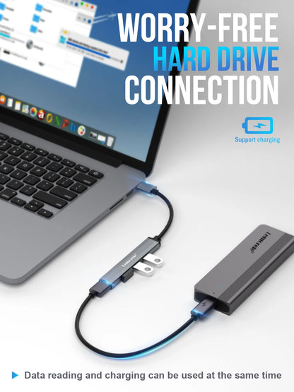 4 Port USB 3.0 Hub Docking Adapter For Laptops And Tablets
