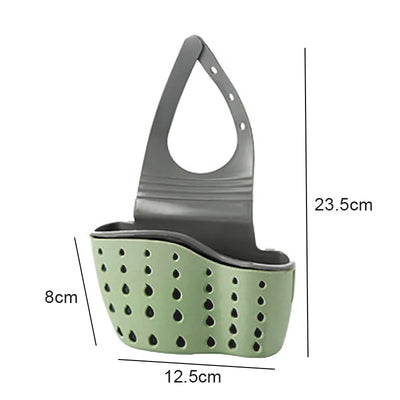 Home Storage Drain Basket Kitchen Sink Holder Adjustable Soap Sponge Shlf Hanging Drain Basket Bag Kitchen Accessories by Smarsty