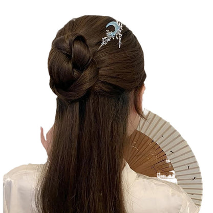 Vintage Moonstone Star Hair Sticks Elegant Hair Accessories - Smarsty