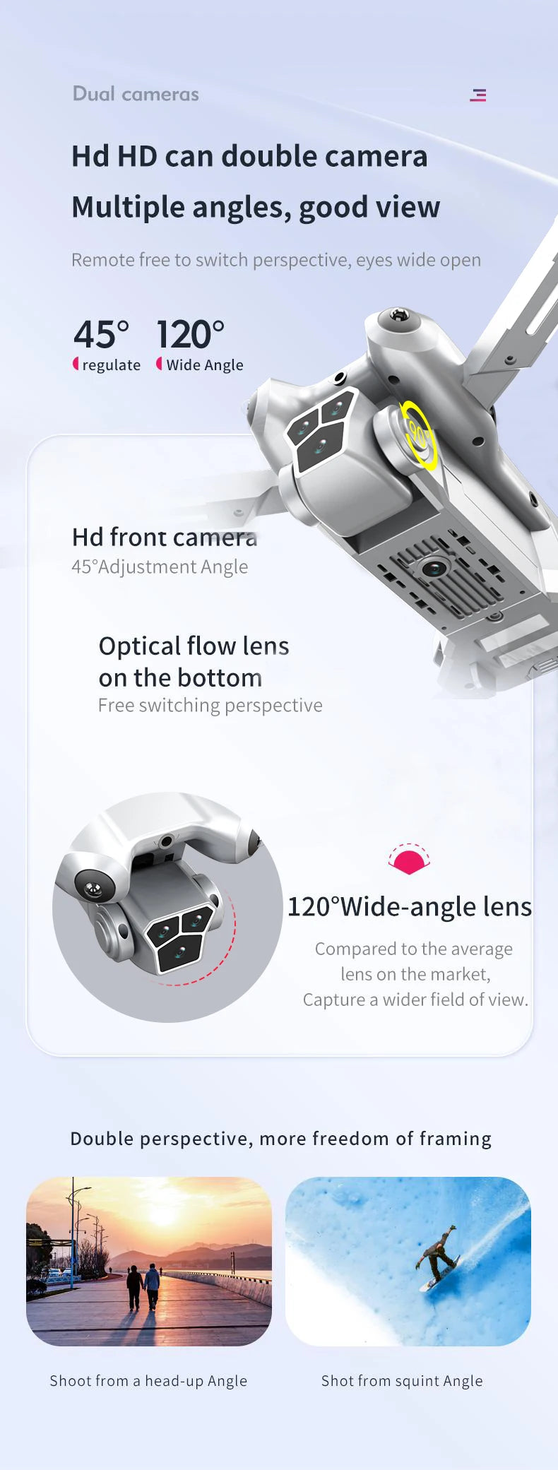 M9 drone, 8K camera intelligent obstacle avoidance, optical flow positioning precise hovering shooting,