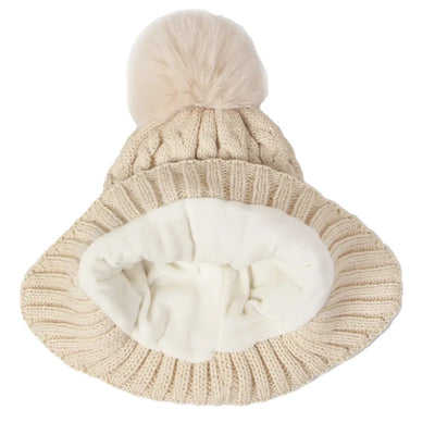 Kids Winter Hat Scarf Gloves Set Fleece Lined Warm - Smarsty