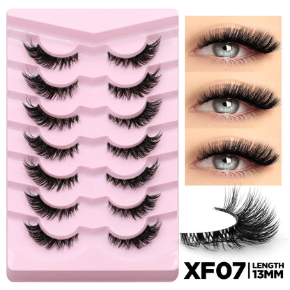 GROINNEYA Soft Natural Cat Eye Faux Mink Lashes - Smarsty