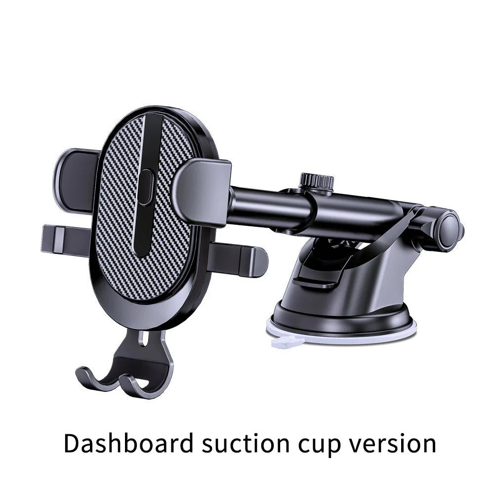 Car Phone Holder Gravity Clamp With Dashboard Sucker Mount - Smarsty