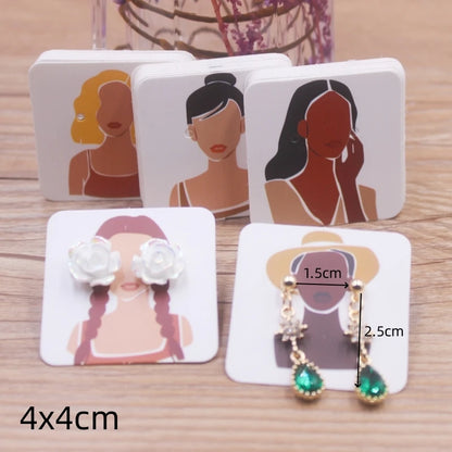 Luxury Jewelry Earring Cards Pack of 100 Pearl Powder Finish - Smarsty