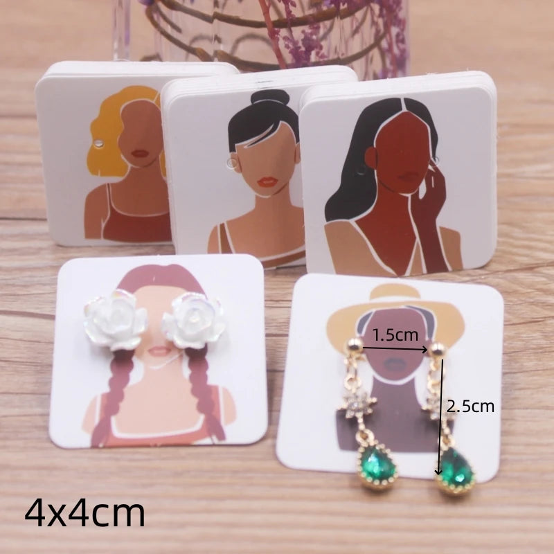 Luxury Jewelry Earring Cards Pack of 100 Pearl Powder Finish - Smarsty