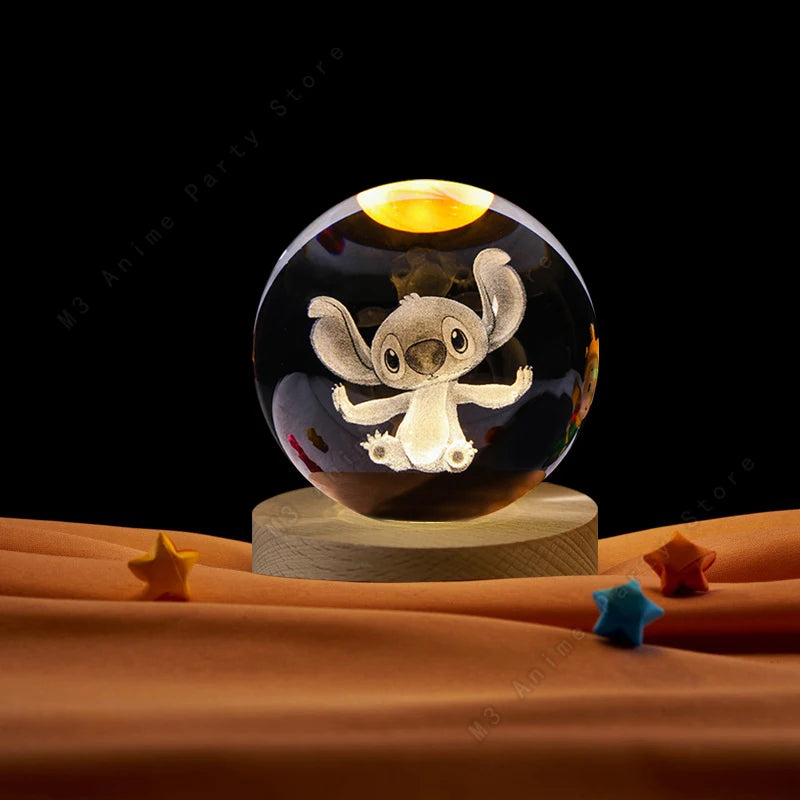 Lilo and Stitch 3D Crystal Ball Lamp Night Light - Smarsty