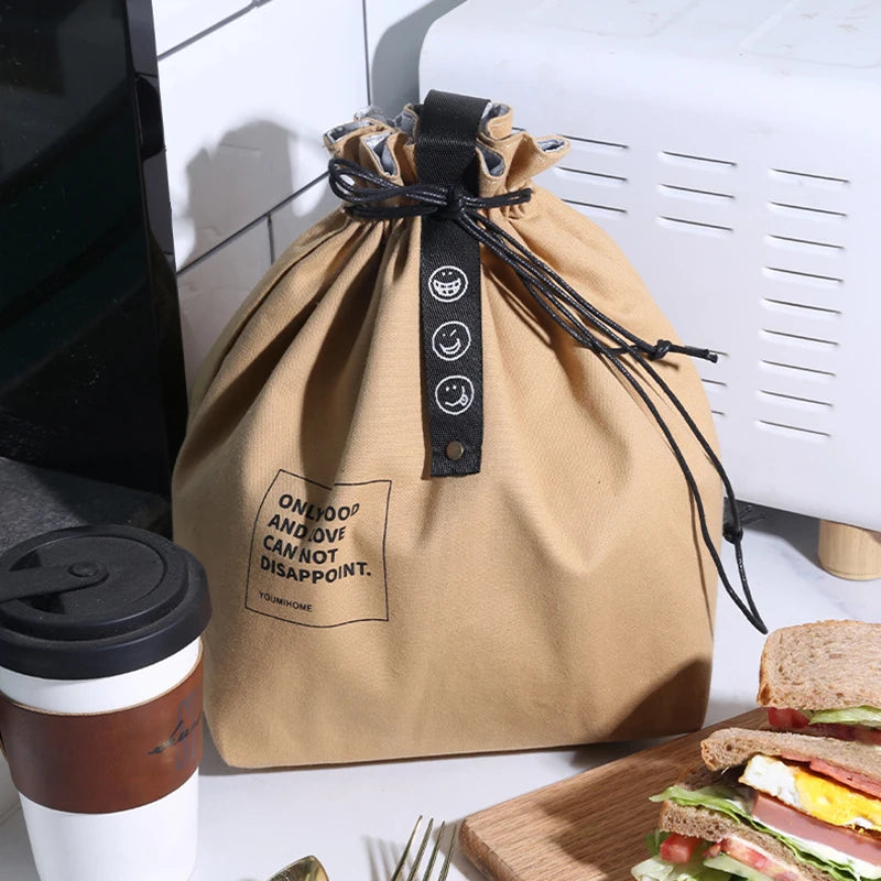 Canvas Lunch Bag Bento Box For Outdoor Picnics Fresh Keeping - Smarsty