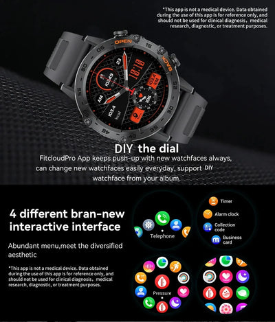 LIGE 1.39 Inch Bluetooth Smart Watch for Men - Smarsty