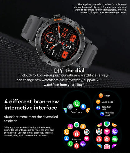 LIGE 1.39 Inch Bluetooth Smart Watch for Men - Smarsty