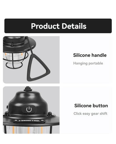 Shine Trip Outdoor Retro Smalldroplight, Campsite Lamp, Atmosphere Lamp, USB Charging Tent Light, LED Camping Hangling Lamp by Smarsty