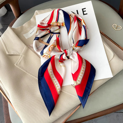 Luxury Silk Scarf Women Satin Shawl Sun Protection Wrap - Smarsty