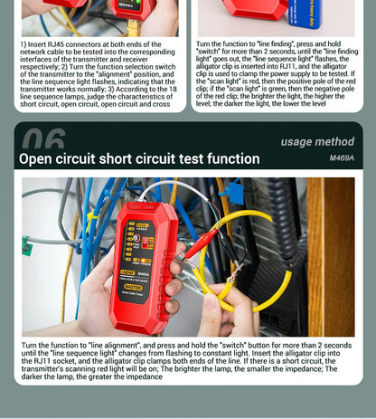 ANENG M469A Network Cable Tester with Line Tracking Feature - Smarsty