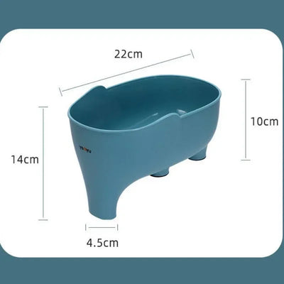 Sink Strainer Elephant Sculpt Leftover Drain Basket Fruit and Vegetable Washing Basket Hanging Drainer Rack Kitchen Accessories by Smarsty