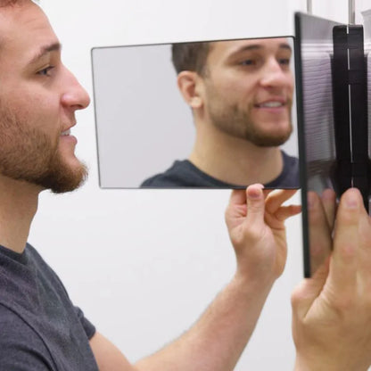 Trifold LED Makeup Mirror with Adjustable Height - Smarsty