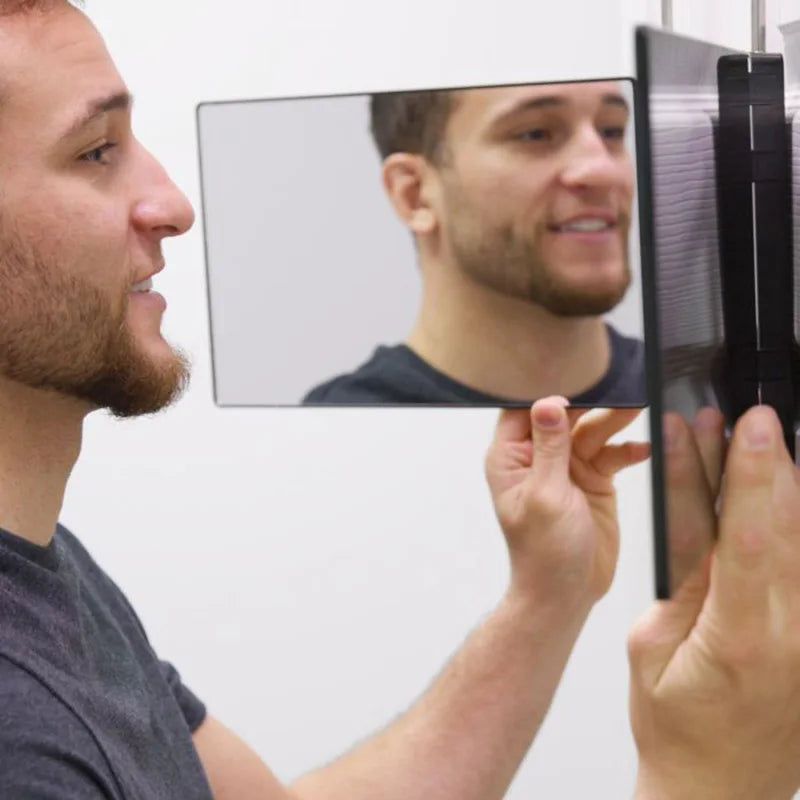 Trifold LED Makeup Mirror with Adjustable Height - Smarsty