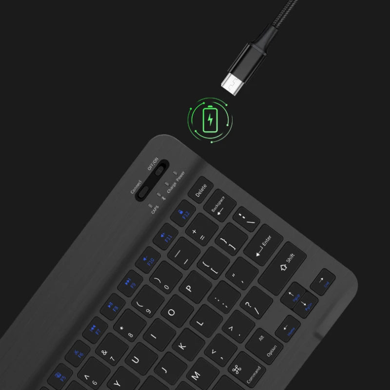 Magnetic Tablet Keyboard for Tablets Bluetooth Rechargeable
