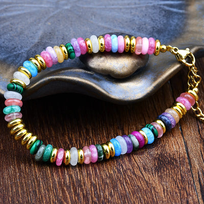 Colorful Natural Stone Beaded Bracelet for Women - Smarsty