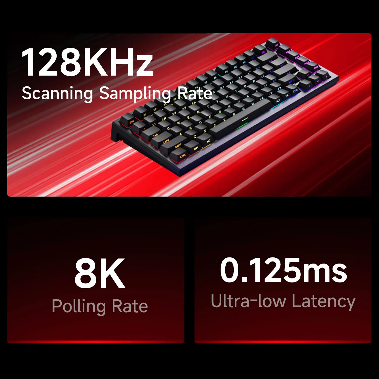 Magnetic Switch Mechanical Keyboard 75 Percent RGB Gaming