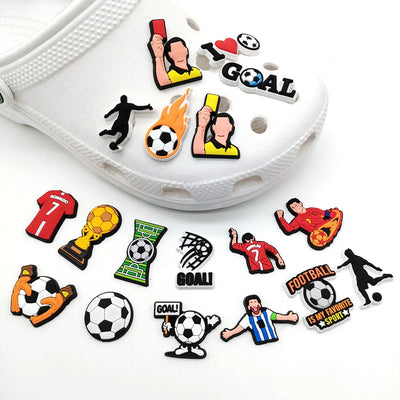 Sprot Soccer Football Shoe Charms Pin for Crocs Accessories Charms Clogs Slides DIY Shoe Decoration Buckle Party Gifts - Smarsty