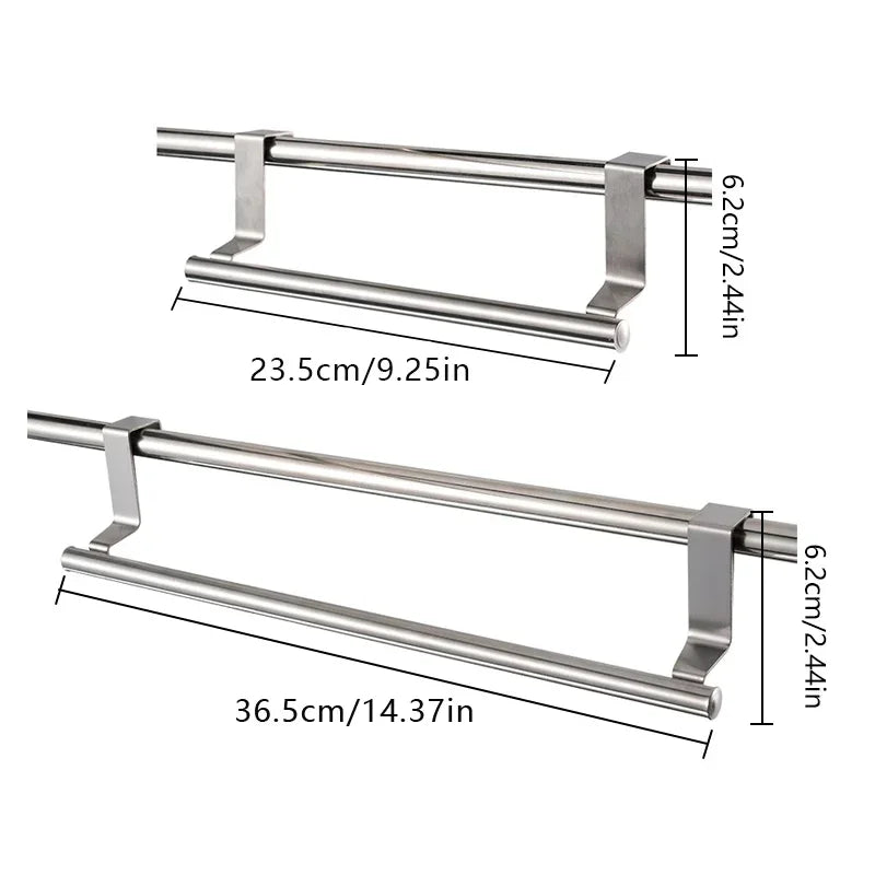 Over Door Stainless Steel Towel Rack for Kitchens - Smarsty