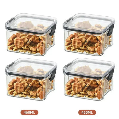 460-1800ml Sets Kitchen Stackable Sealed Jar Plastic Food Storage Box Multigrain Tank Bottle Dried Fruit Tea Storage Containers by Smarsty