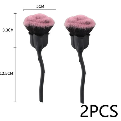 Rose-Shaped Soft Nail Dust Brush for Manicure - Smarsty