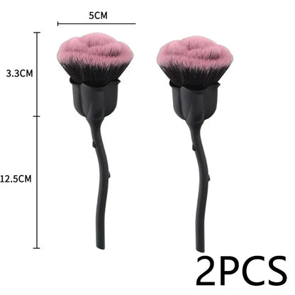 Rose-Shaped Soft Nail Dust Brush for Manicure - Smarsty