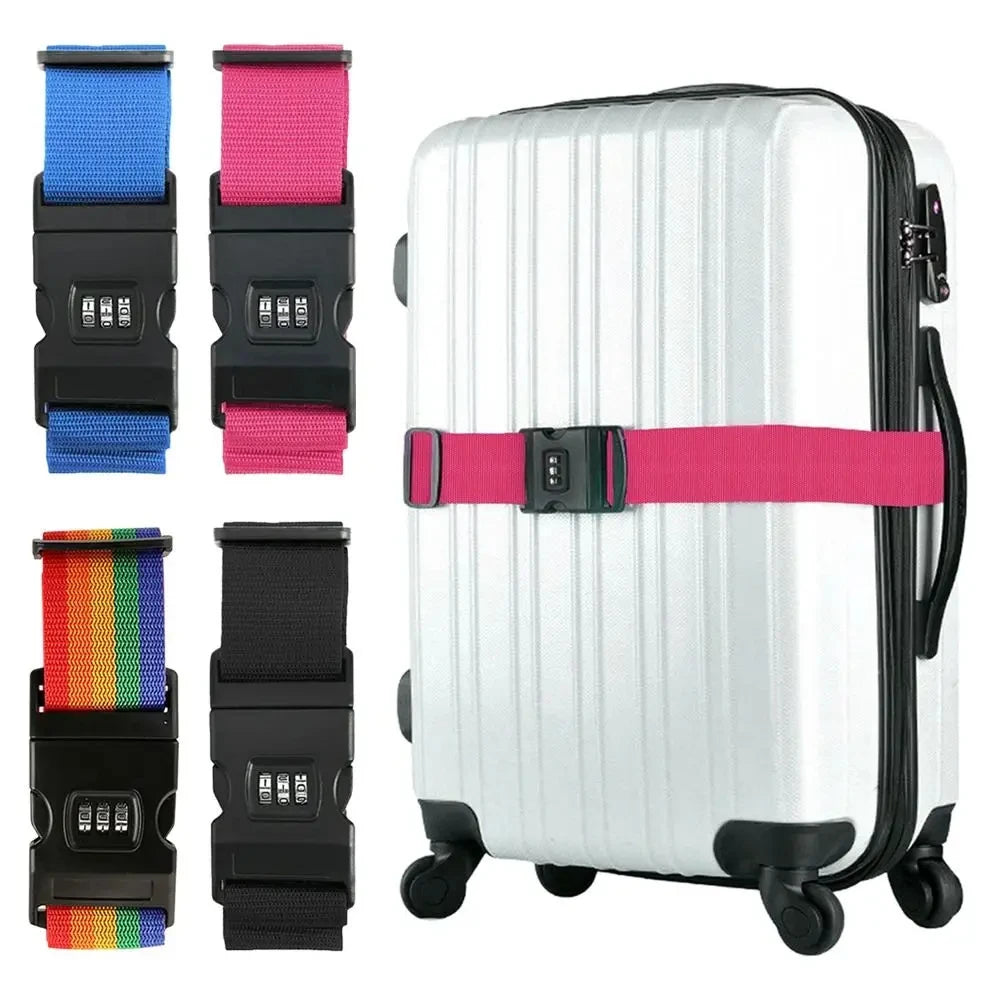 Luggage Strap Anti-theft Luggage Buckle  Password Adjustable Bundling Packing Baggage Belt Suitcase Trunk Belts Bag Accessories
