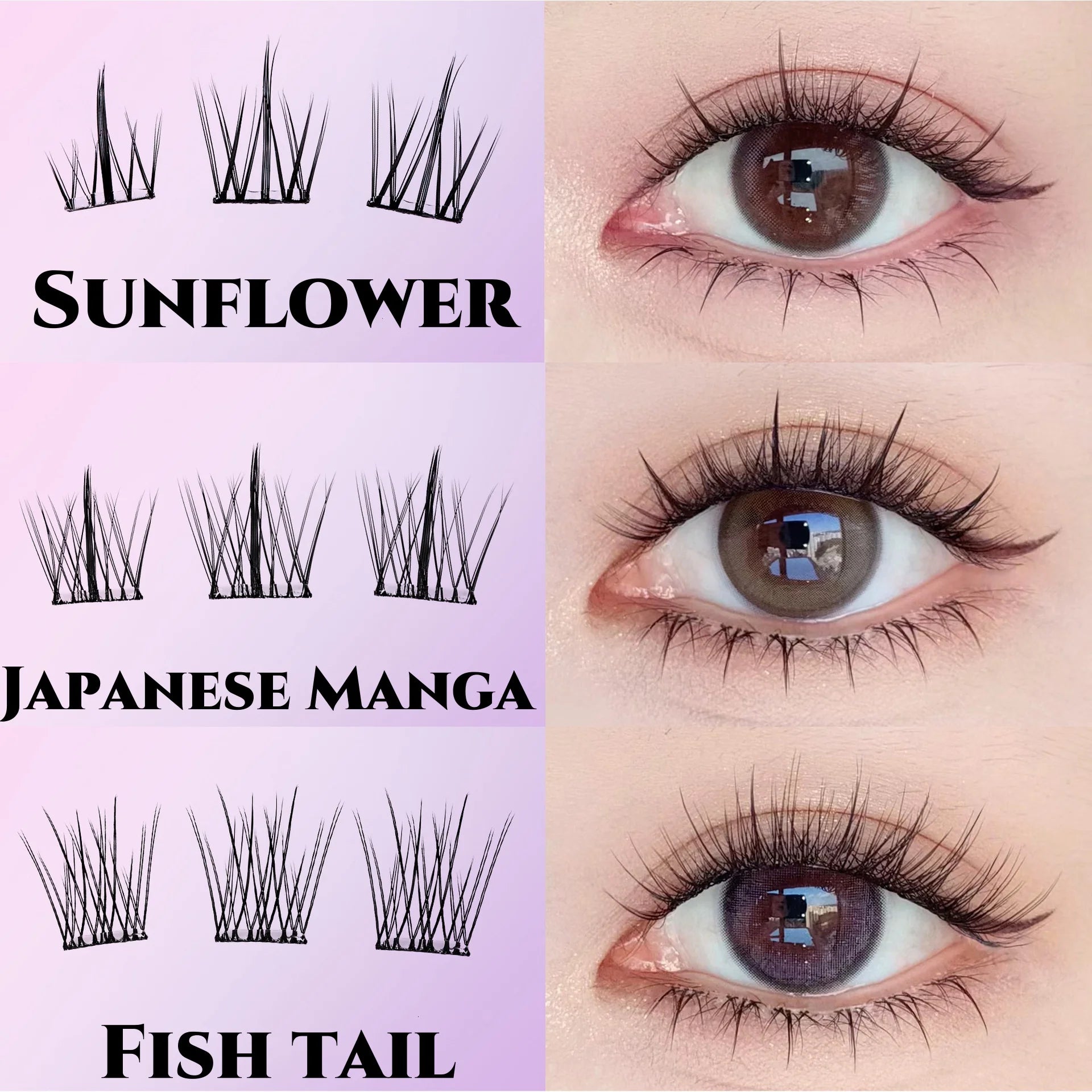 Miaojie No-Glue False Eyelashes for Easy Application - Smarsty