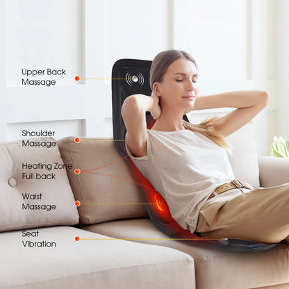 Infrared Electric Back Massager Cushion for Ultimate Relaxation - Smarsty