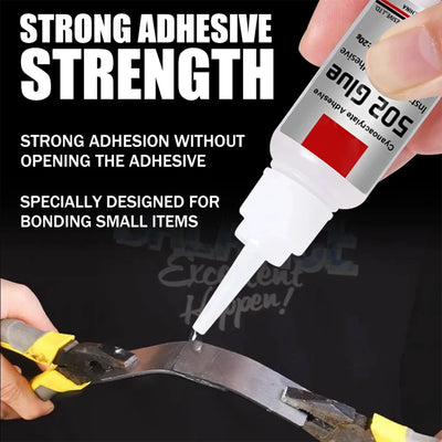 JXVX 1-5pcs 502 Super Glue Instant Quick-drying Cyanoacrylate Adhesive Leather Rubber Wood Metal Strong Bond Liquid Glue Tool - Smarsty