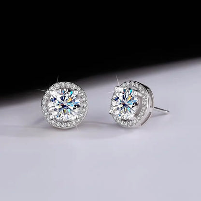 D VVS1 Moissanite Stud Earrings S925 Platinum Plating - Smarsty