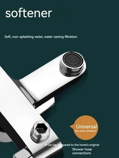 Contemporary Dual Handle Shower Faucet Set with Mixing Valve - Smarsty