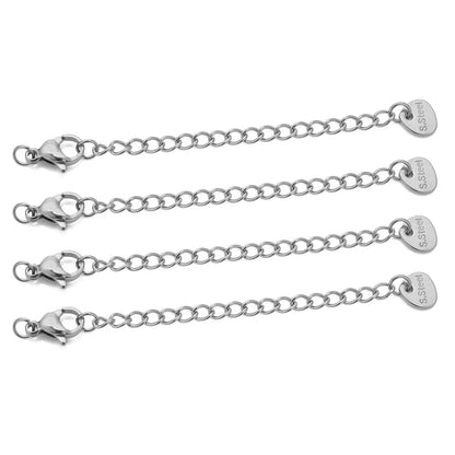 Stainless Steel Extension Chains Lobster Clasps Durable - Smarsty
