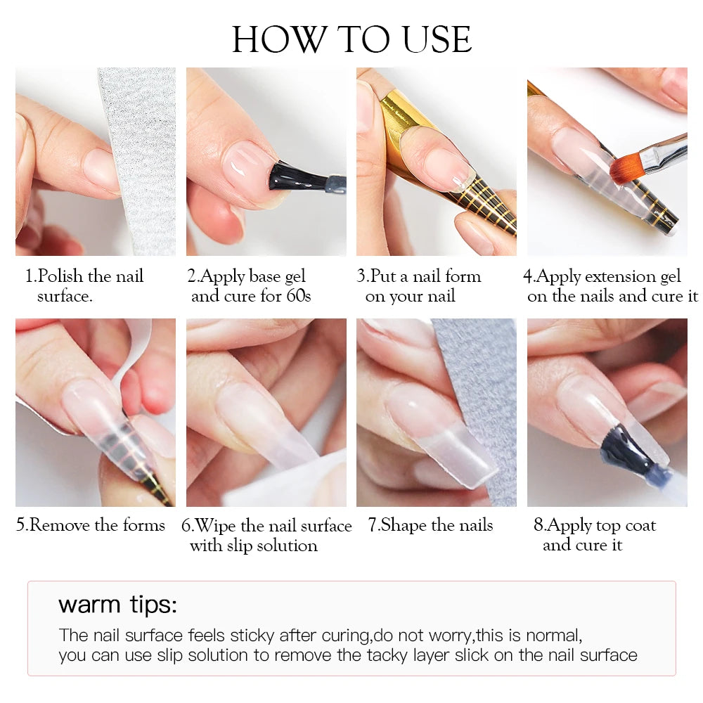 Milk White Quick Extension Gel Nail Polish 8ml Long Lasting Formula - Smarsty