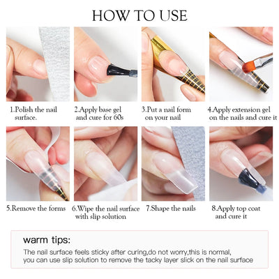 Milk White Quick Extension Gel Nail Polish 8ml Long Lasting Formula - Smarsty